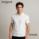 Camisa Tipo Polo Coolpass Mukua Unisex color Blanco
